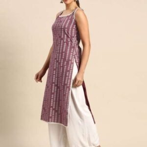 Women's Rayon Printed Straight Kurti With Pant Set