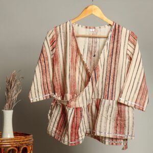 Handmade Block Print Cotton for Women ? Ethnic Floral Printed Top with Long Sleeves